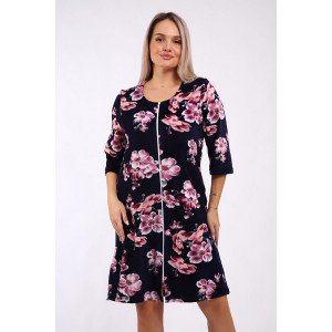 Халат женский "Валя" велюр (р-ры: 48-58) сакура Халат женский "Валя" велюр (р-ры: 48-58) сакура