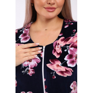 Халат женский "Валя" велюр (р-ры: 48-58) сакура Халат женский "Валя" велюр (р-ры: 48-58) сакура