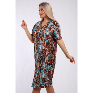 Халат женский "Тери" кулирка (р-ры: 48-58) коричневая змея Халат женский "Тери" кулирка (р-ры: 48-58) коричневая змея