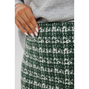 Юбка женская Ю25 (60 см) футер 2-х нитка пенье набивной (р-ры: 46-60) зеленый