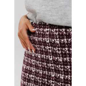 Юбка женская Ю25 (74 см) футер 2-х нитка пенье набивной (р-ры: 46-60) винный