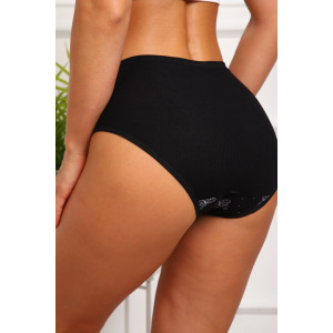 Трусы женские №64847 лапша (р-ры: 48-52) черный
