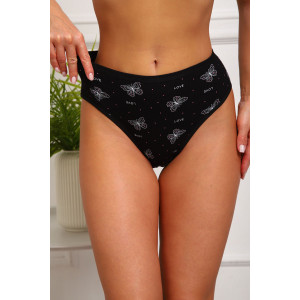 Трусы женские №64847 лапша (р-ры: 48-52) черный