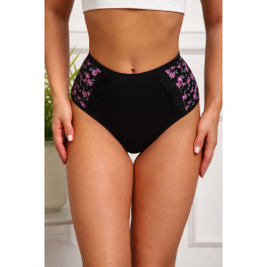 Трусы женские №64845 кулирка с лайкрой (р-ры: 46-50) черный Трусы женские №64845 кулирка с лайкрой (р-ры: 46-50) черный