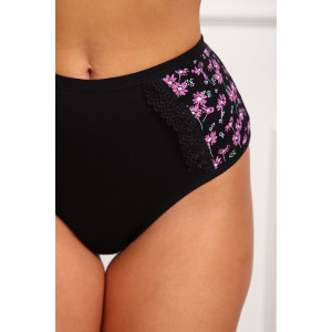 Трусы женские №64845 кулирка с лайкрой (р-ры: 46-50) черный Трусы женские №64845 кулирка с лайкрой (р-ры: 46-50) черный