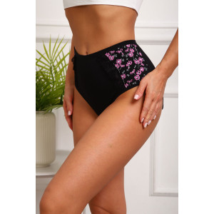 Трусы женские №64845 кулирка с лайкрой (р-ры: 46-50) черный Трусы женские №64845 кулирка с лайкрой (р-ры: 46-50) черный