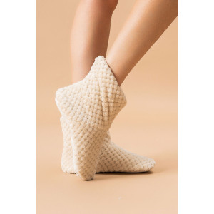 Тапки женские "Сапожки" велсофт (р-ры: 36-41) соты бежевый Тапки женские "Сапожки" велсофт (р-ры: 36-41) соты бежевый