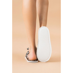 Тапки женские ЖВБ (р-ры: 36-41) леопард темный