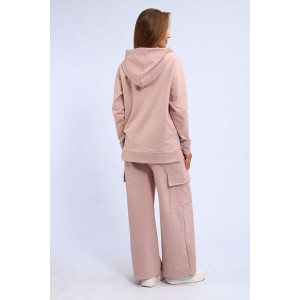 Костюм двойка женский "Карго" футер с лайкрой (р-ры: 42-60) пудровый