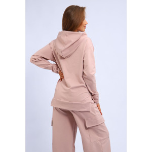 Костюм двойка женский "Карго" футер с лайкрой (р-ры: 42-60) пудровый