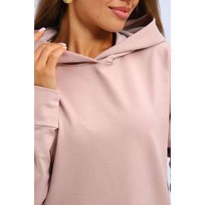 Костюм двойка женский "Карго" футер с лайкрой (р-ры: 42-60) пудровый