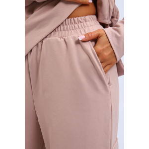 Костюм двойка женский "Карго" футер с лайкрой (р-ры: 42-60) пудровый