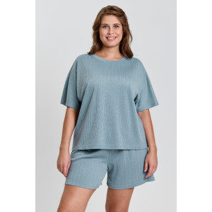 Костюм двойка женский "Материя-2" фактурный трикотаж (р-ры: 46-56) серо-голубой Костюм двойка женский "Материя-2" фактурный трикотаж (р-ры: 46-56) серо-голубой