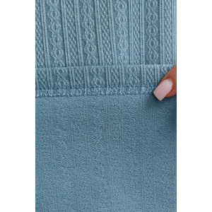 Костюм двойка женский "Материя-1" фактурный трикотаж (р-ры: 46-56) серо-голубой