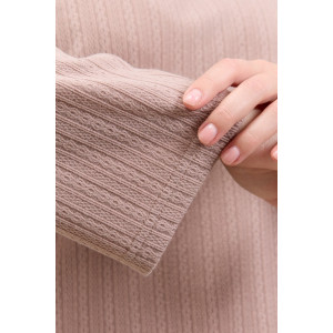 Костюм двойка женский "Материя-1" фактурный трикотаж (р-ры: 46-56) какао