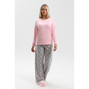 Костюм двойка женский "Нефрон" велюр стрейч (р-ры: 44-54) розовый Костюм двойка женский "Нефрон" велюр стрейч (р-ры: 44-54) розовый