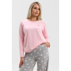 Костюм двойка женский "Нефрон" велюр стрейч (р-ры: 44-54) розовый Костюм двойка женский "Нефрон" велюр стрейч (р-ры: 44-54) розовый