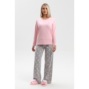 Костюм двойка женский "Нефрон" велюр стрейч (р-ры: 44-54) розовый Костюм двойка женский "Нефрон" велюр стрейч (р-ры: 44-54) розовый