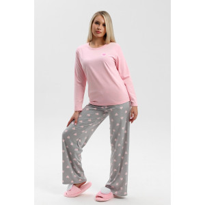 Костюм двойка женский "Нефрон" велюр стрейч (р-ры: 44-54) розовый Костюм двойка женский "Нефрон" велюр стрейч (р-ры: 44-54) розовый