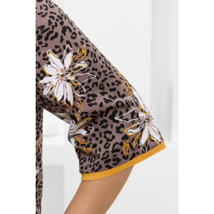 Халат женский "Гевея" кулирка (р-ры: 50-64) коричневый Халат женский "Гевея" кулирка (р-ры: 50-64) коричневый