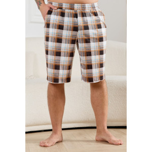 Шорты мужские "Тор-2" кулирка (р-ры: 48-62) клетка коричневая Шорты мужские "Тор-2" кулирка (р-ры: 48-62) клетка коричневая