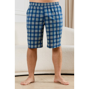 Шорты мужские "Тор-2" кулирка (р-ры: 48-62) клетка синяя Шорты мужские "Тор-2" кулирка (р-ры: 48-62) клетка синяя