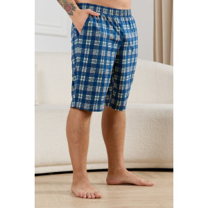 Шорты мужские "Тор-2" кулирка (р-ры: 48-62) клетка синяя Шорты мужские "Тор-2" кулирка (р-ры: 48-62) клетка синяя