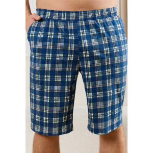 Шорты мужские "Тор-2" кулирка (р-ры: 48-62) клетка синяя Шорты мужские "Тор-2" кулирка (р-ры: 48-62) клетка синяя