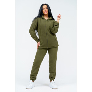 Костюм двойка женский 964 флис пенье антипилинг (р-ры: 44-58) хаки