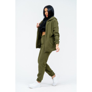 Костюм двойка женский 964 флис пенье антипилинг (р-ры: 44-58) хаки
