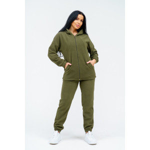 Костюм двойка женский 964 флис пенье антипилинг (р-ры: 44-58) хаки