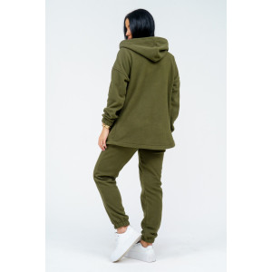 Костюм двойка женский 964 флис пенье антипилинг (р-ры: 44-58) хаки