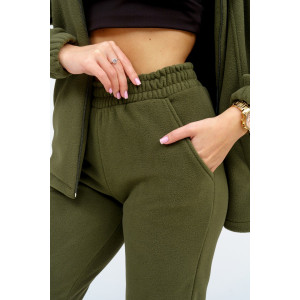 Костюм двойка женский 964 флис пенье антипилинг (р-ры: 44-58) хаки