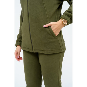 Костюм двойка женский 964 флис пенье антипилинг (р-ры: 44-58) хаки