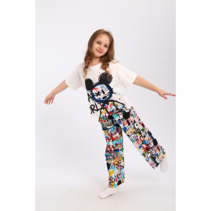 Пижама детская "Гранд" кулирка (р-ры: 140-170) белый