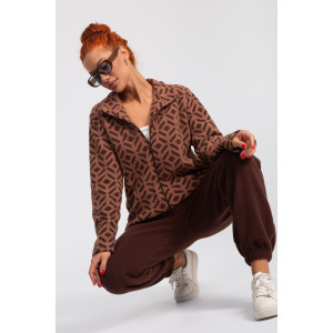 Костюм двойка женский "Эрика" ФК-47 флис (р-ры: 48-58) шоколад Костюм двойка женский "Эрика" ФК-47 флис (р-ры: 48-58) шоколад