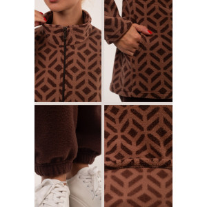 Костюм двойка женский "Эрика" ФК-47 флис (р-ры: 48-58) шоколад Костюм двойка женский "Эрика" ФК-47 флис (р-ры: 48-58) шоколад