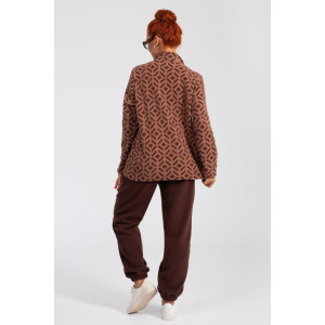 Костюм двойка женский "Эрика" ФК-47 флис (р-ры: 48-58) шоколад Костюм двойка женский "Эрика" ФК-47 флис (р-ры: 48-58) шоколад