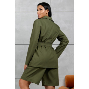 Костюм двойка женский 2092/2 лён (р-ры: 46-56) хаки