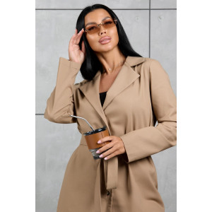 Костюм двойка женский 2092 лён (р-ры: 46-56) бежевый Костюм двойка женский 2092 лён (р-ры: 46-56) бежевый