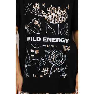 Костюм двойка женский 1863/3 кулирка (р-ры: 48-62) черный-молочный-коричневый