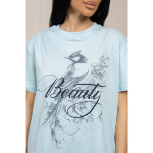 Пижама женская 2094 кулирка (р-ры: 48-62) голубой-синий