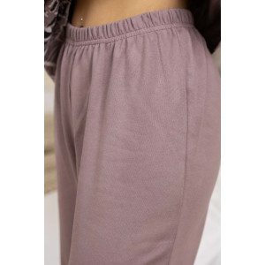 Пижама женская 2093/1 футер с начесом (р-ры: 48-62) какао