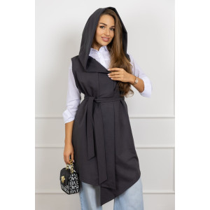 Жилетка женская 2098/1 футер 2-х нитка (р-ры: 46-60) фуме