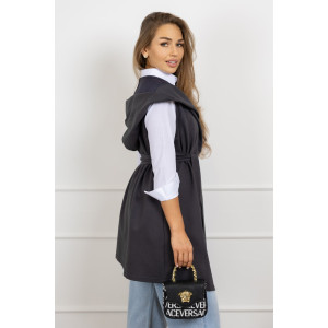 Жилетка женская 2098/1 футер 2-х нитка (р-ры: 46-60) фуме