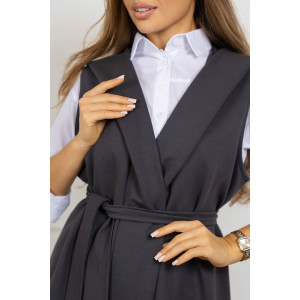 Жилетка женская 2098/1 футер 2-х нитка (р-ры: 46-60) фуме