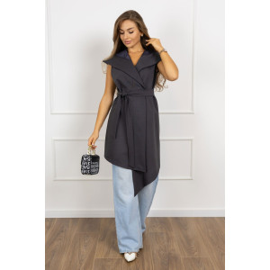 Жилетка женская 2098/1 футер 2-х нитка (р-ры: 46-60) фуме