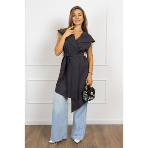 Жилетка женская 2098/1 футер 2-х нитка (р-ры: 46-60) фуме