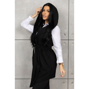 Жилетка женская 2098 футер 2-х нитка (р-ры: 46-60) черный