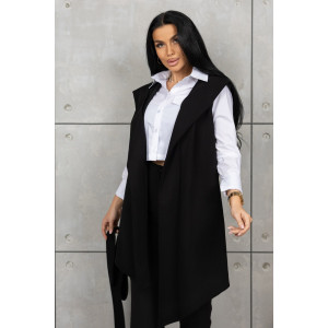 Жилетка женская 2098 футер 2-х нитка (р-ры: 46-60) черный